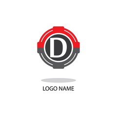 D LOGO SYMBOL MODERN BUSINESS