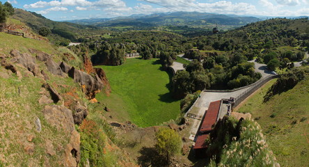Landscape in nature park Cabarceno near Santander,province Pas-Miera in Spain