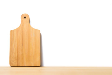 Fototapeta premium kitchen cutting Board is on the shelf, mock up, copy space