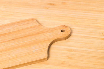 kitchen cutting Board on wooden table, mock up, copy space