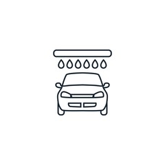Car wash service creative icon. line illustration. From Services icons collection. Isolated Car wash service sign on white background