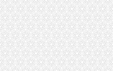 The geometric pattern with lines. Seamless vector background. White and grey texture. Graphic modern pattern. Simple lattice graphic design.