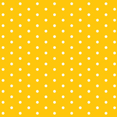 Background template design with white polkdots on yellow