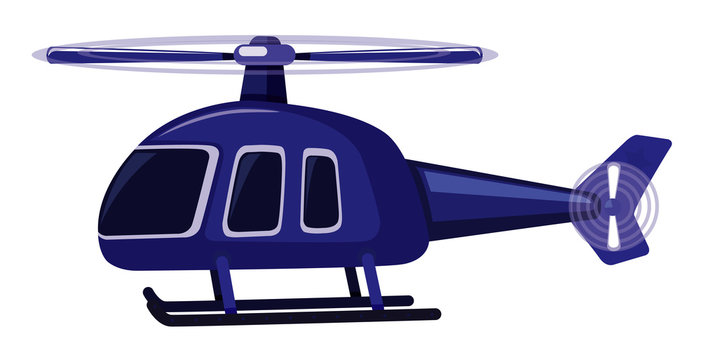 Single picture of blue helicopter