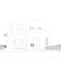 3D planning and design of modern house