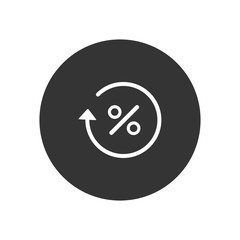 Percentage vector icon, simple sign for web site and mobile app.