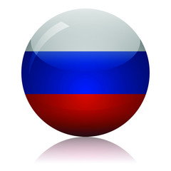 Russian flag glass icon vector illustration