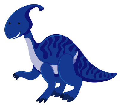 Single picture of parasaurolophus in blue color