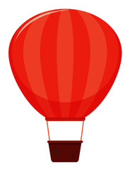 Obraz premium Single picture of red hot air balloon