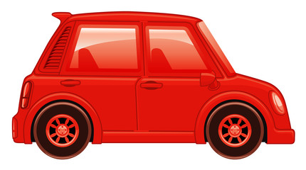 Single picture of car in red color