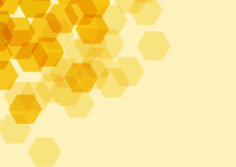 Background design with yellow hexagon shapes