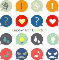感情アイコンセット　カラフル