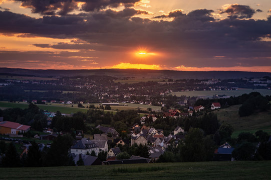 Sonnenuntergang imn Sachsen
