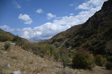 mountain landscape and sky