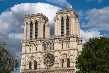 Naklejka na ściany i meble Cathedral Notre de Dame of Paris, France