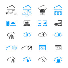 Obraz premium Cloud computing - Devices connected to the 