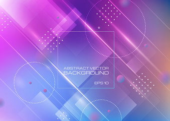 Abstract geometric shapes on colors background