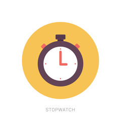 Stopwatch icon isolated on white background. Time timer sign.