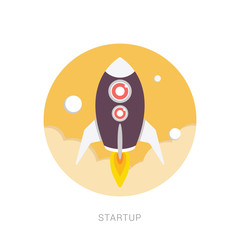 Startup business concept flat icon