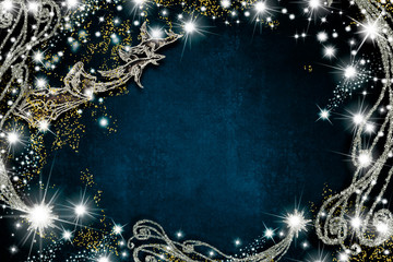 Santa Claus sleigh with swans flying © Maruba