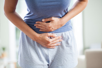 Woman with menstrual pain