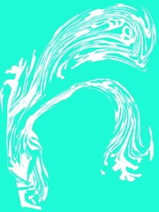 Abstract hypoallergenic texture. Delicate background for printing on packaging, postcards, scrubs, wallpapers. Winter background Christmas abstract background. Stains, drops, water. Turquoise. Tiffany