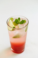 cocktail with mint and lime