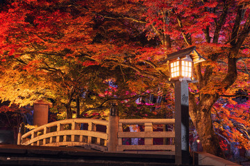 土津神社の紅葉ライトアップ