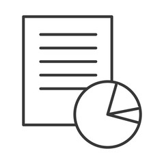 pie statistics with paper document