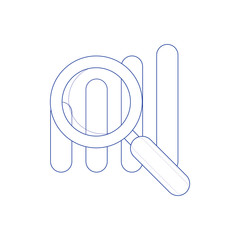 market research. Modern vector illustration for web design. Concept of line icon