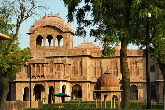 Lalgarh Palace now converted to a Hotel, Bikaner, Rajasthan, India