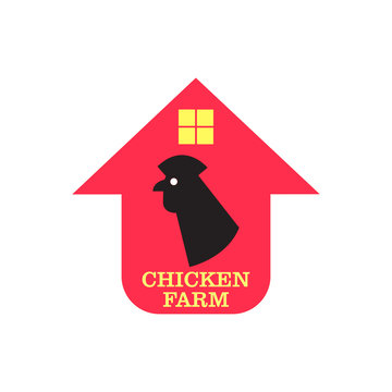 Chicken Farm Vintage Logo Vector Stock