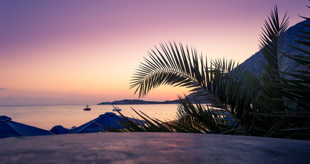 Sunrise on the Bali beach of Crete