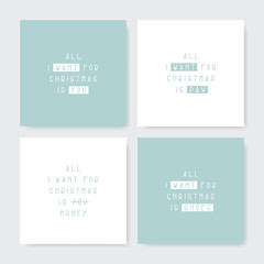 Set of Christmas type cards.