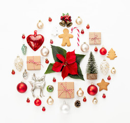 Christmas traditional treats and decorations concept