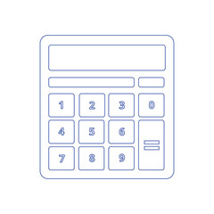 Flat Calculator Vector Illustration With white background. Concept of line icon