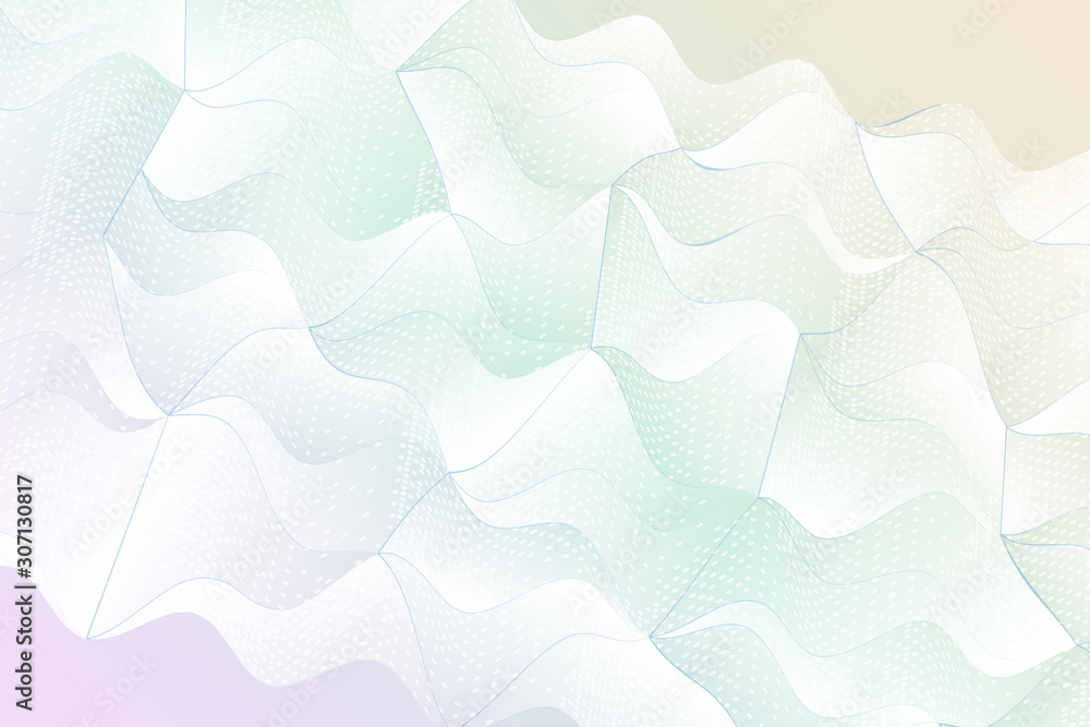 Wall mural abstract white background in wavy style with points. vector illustration. vector illustration.