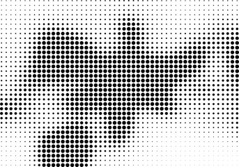 Fototapeta premium Abstract halftone dotted background. Futuristic grunge pattern, dot and circles. Vector modern optical pop art texture for posters, sites, business cards, cover, postcards, labels, stickers layout.