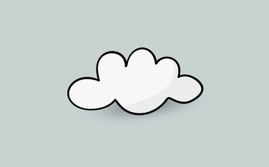 Vector white blank paper speech bubble