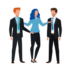 business people meeting avatar character vector illustration design