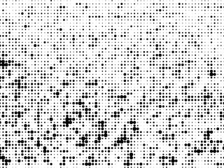 Grunge vector halftone texture overlay background. Abstract black and white dotted background illustration.