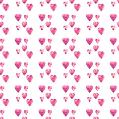heart pink seamless pattern colored background for design