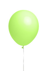 Green balloon isolated on white