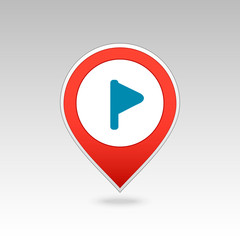 Flag pin map icon. Map pointer. Map markers