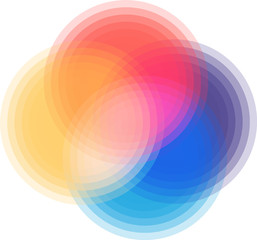 Vibrant color circles gradient pattern