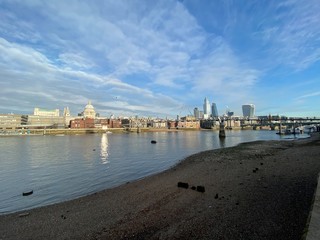 Naklejka premium Panorama Across the River Thames with St Paul’s