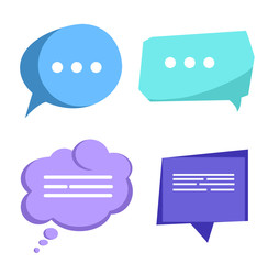 set of speech bubbles