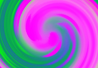 Pink and green vortex abstract swirl design background illustration