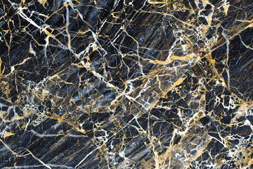 Fototapeta na wymiar Gold patterned natural of dark marble pattern background texture.
