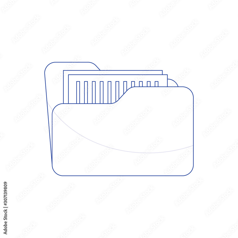 Poster folder icon vector sign isolated on white background. folder symbol template color editable. concept